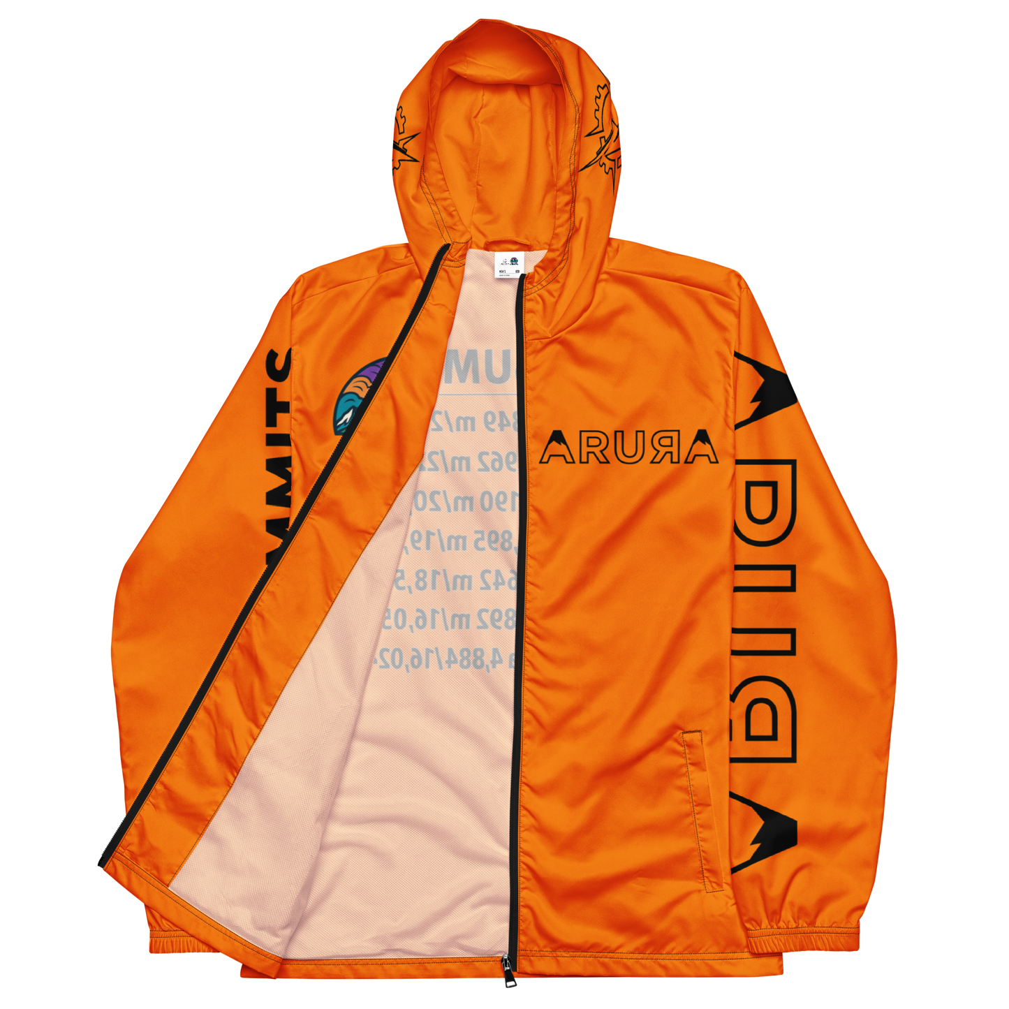unisex seven summits collection track jacket - sunrise orange