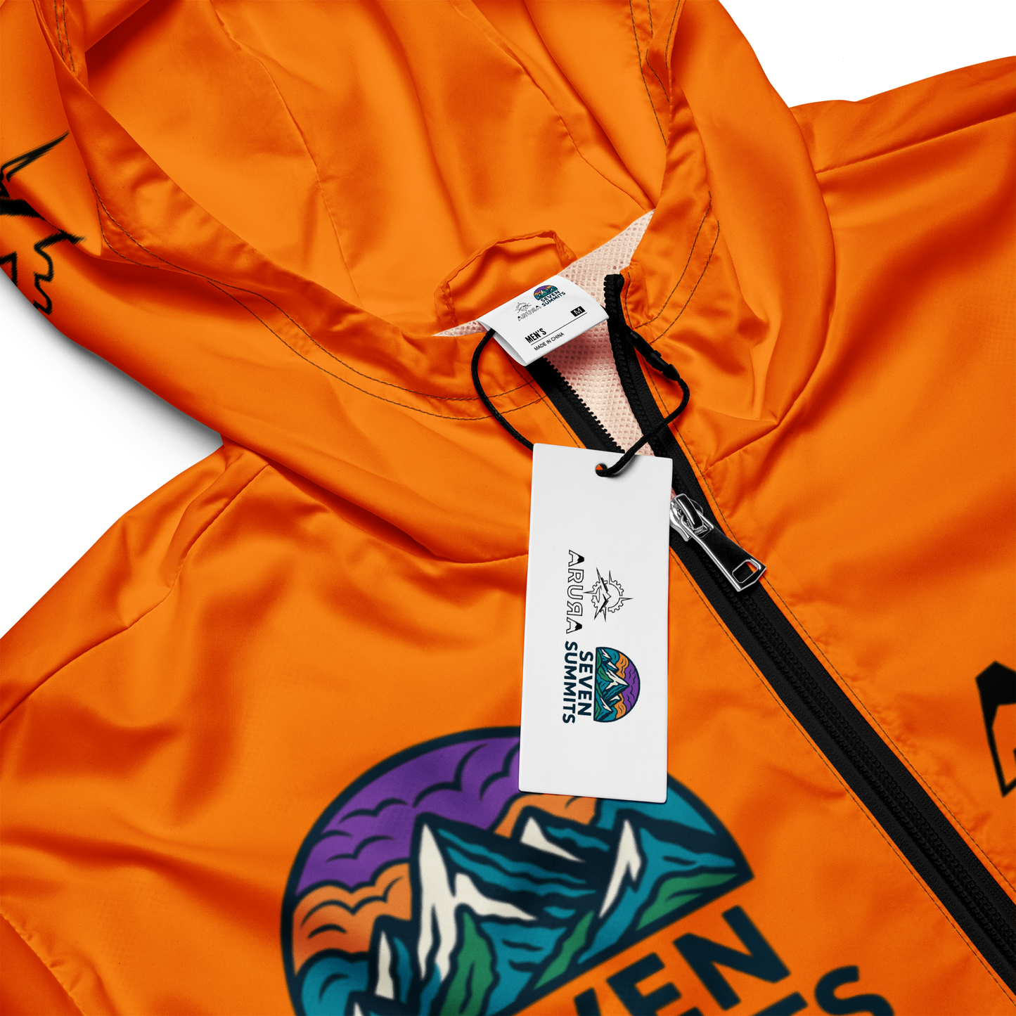 unisex seven summits collection track jacket - sunrise orange