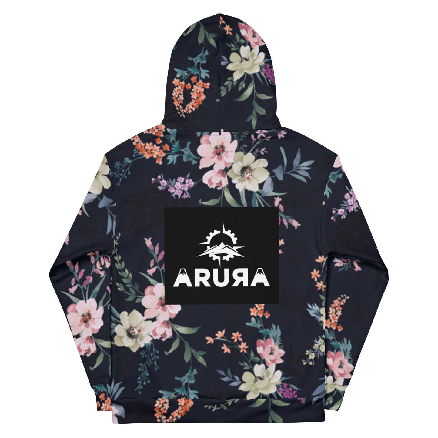 unisex sublimation floral hoodie