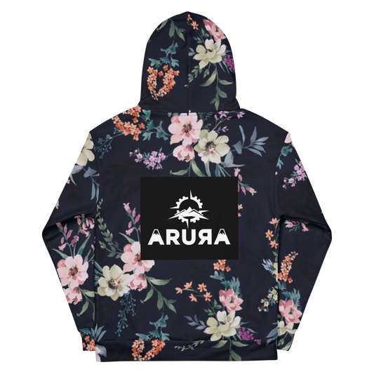 unisex sublimation floral hoodie
