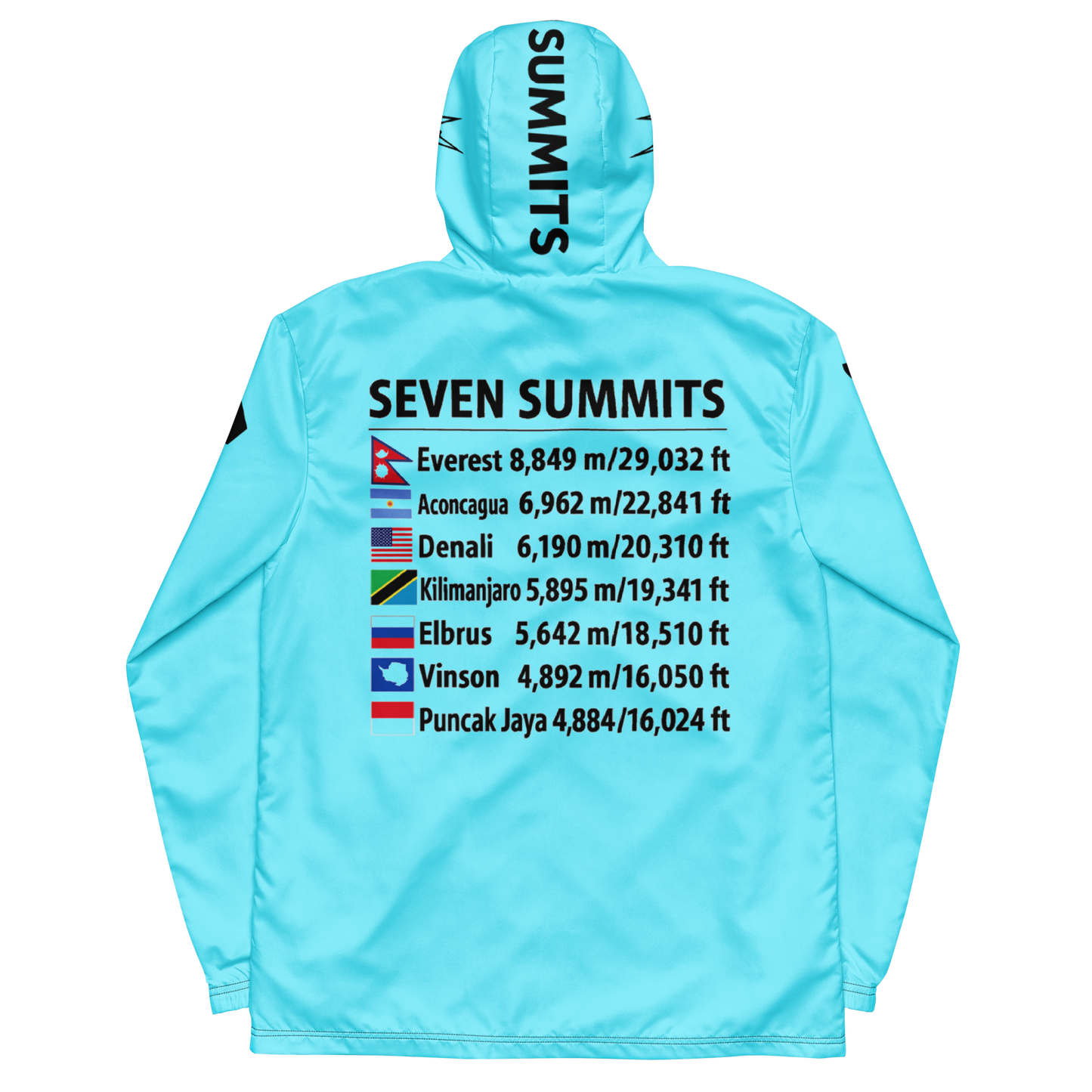 unisex seven summits track jacket - glacier blue