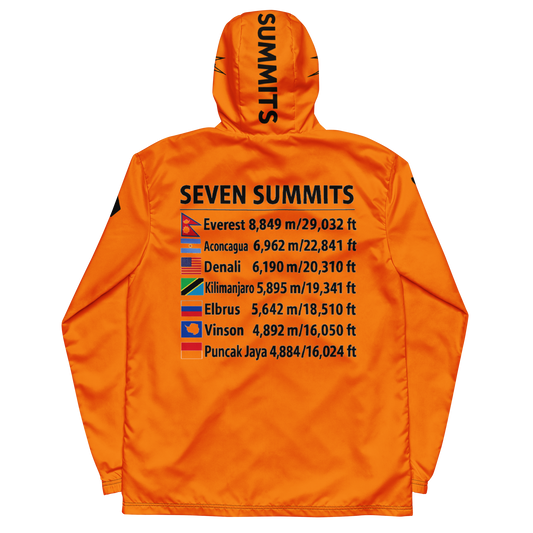unisex seven summits collection track jacket - sunrise orange