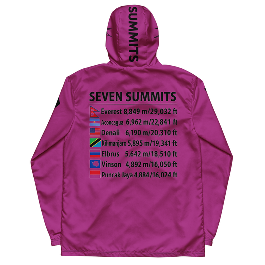unisex mens seven summits windbreaker jacket - edelweiss purple