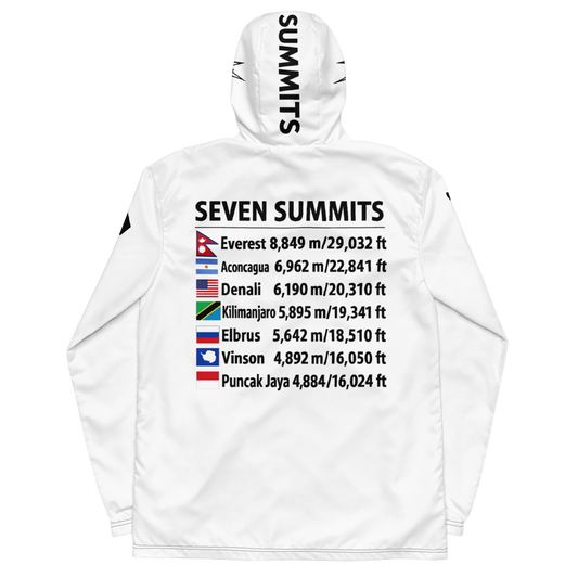 men's seven summits windbreaker jacket - arura white