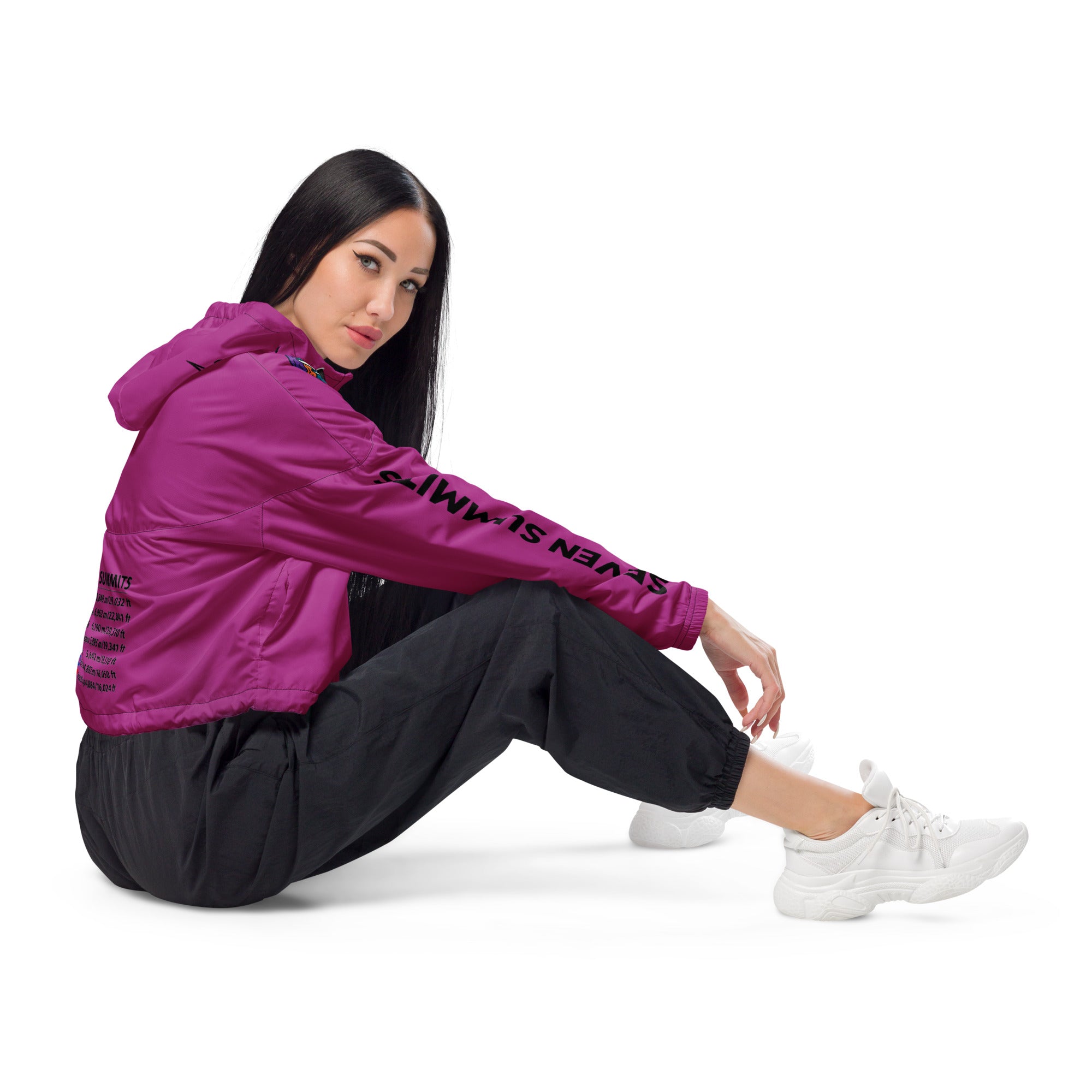 women's seven summits cropped windbreaker - edelweiss purple – Arura