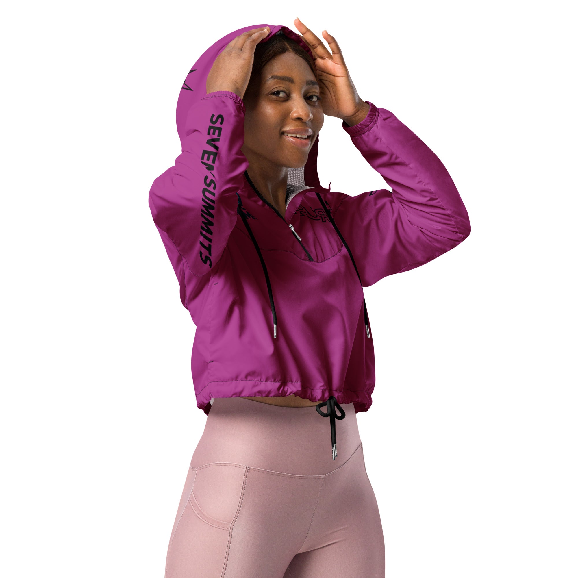 women's seven summits cropped windbreaker - edelweiss purple – Arura