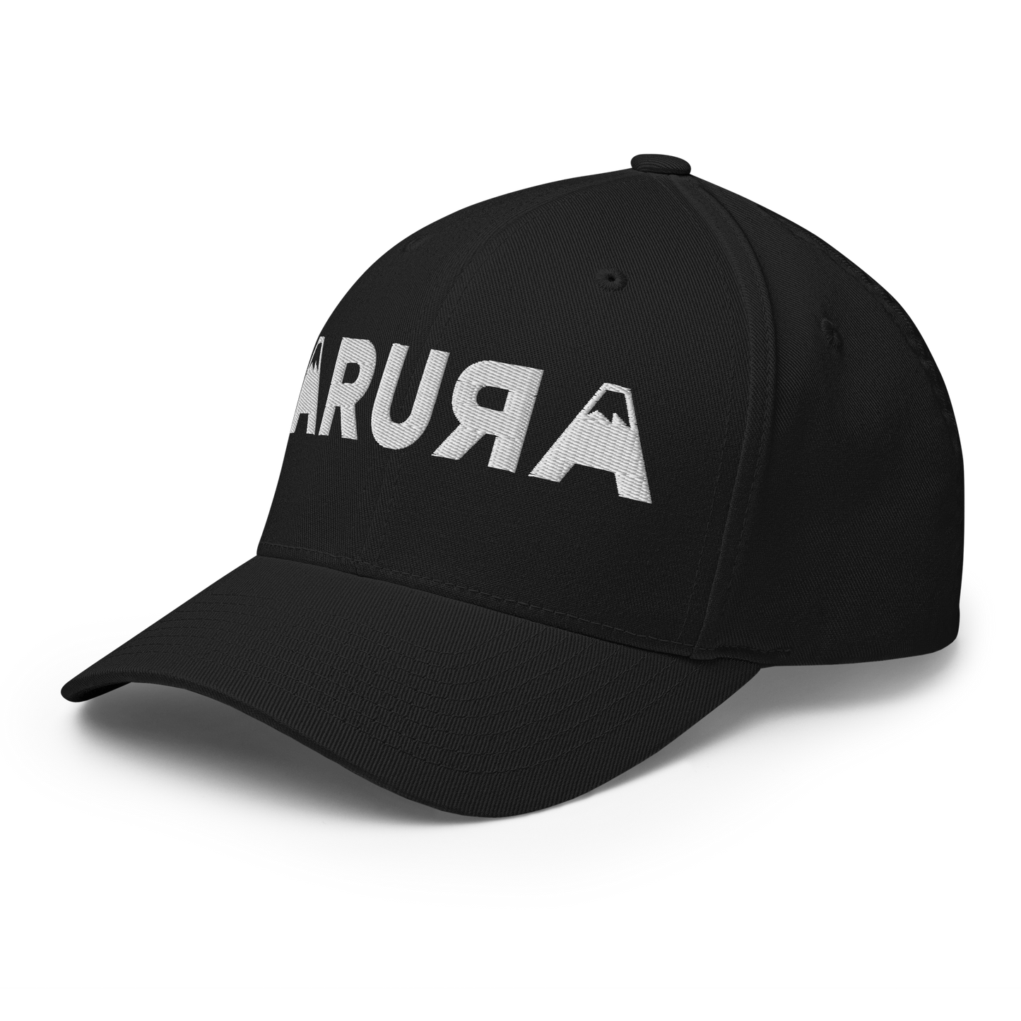 closed back 3D embroidered block logo structured twill cap flexfit 6277