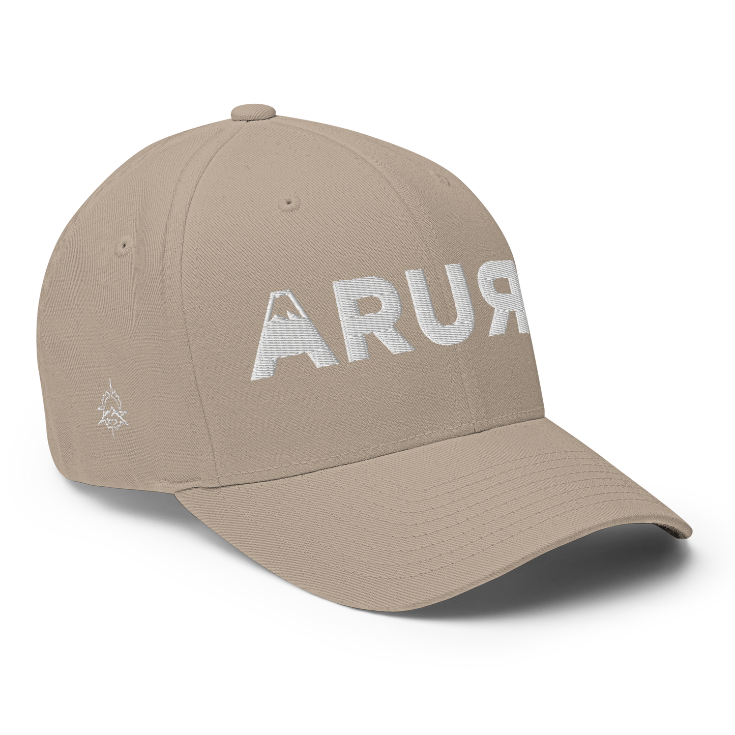 closed back 3D embroidered block logo structured twill cap flexfit 6277