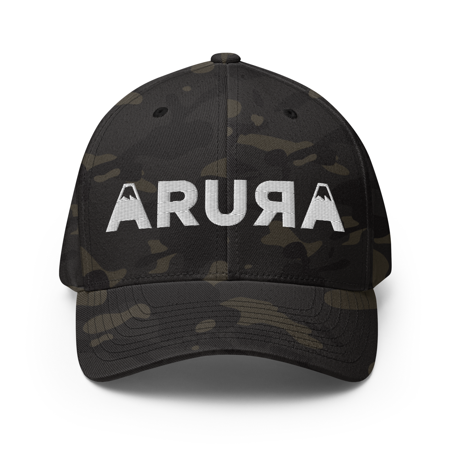 closed back 3D embroidered block logo structured twill cap flexfit 6277