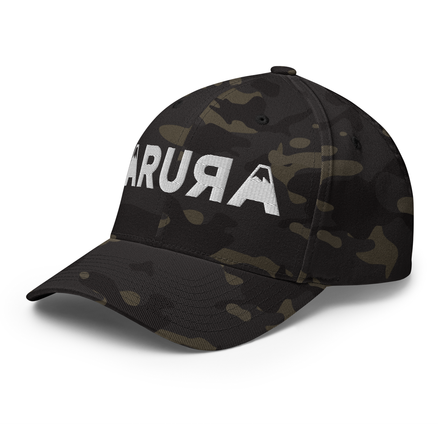 closed back 3D embroidered block logo structured twill cap flexfit 6277