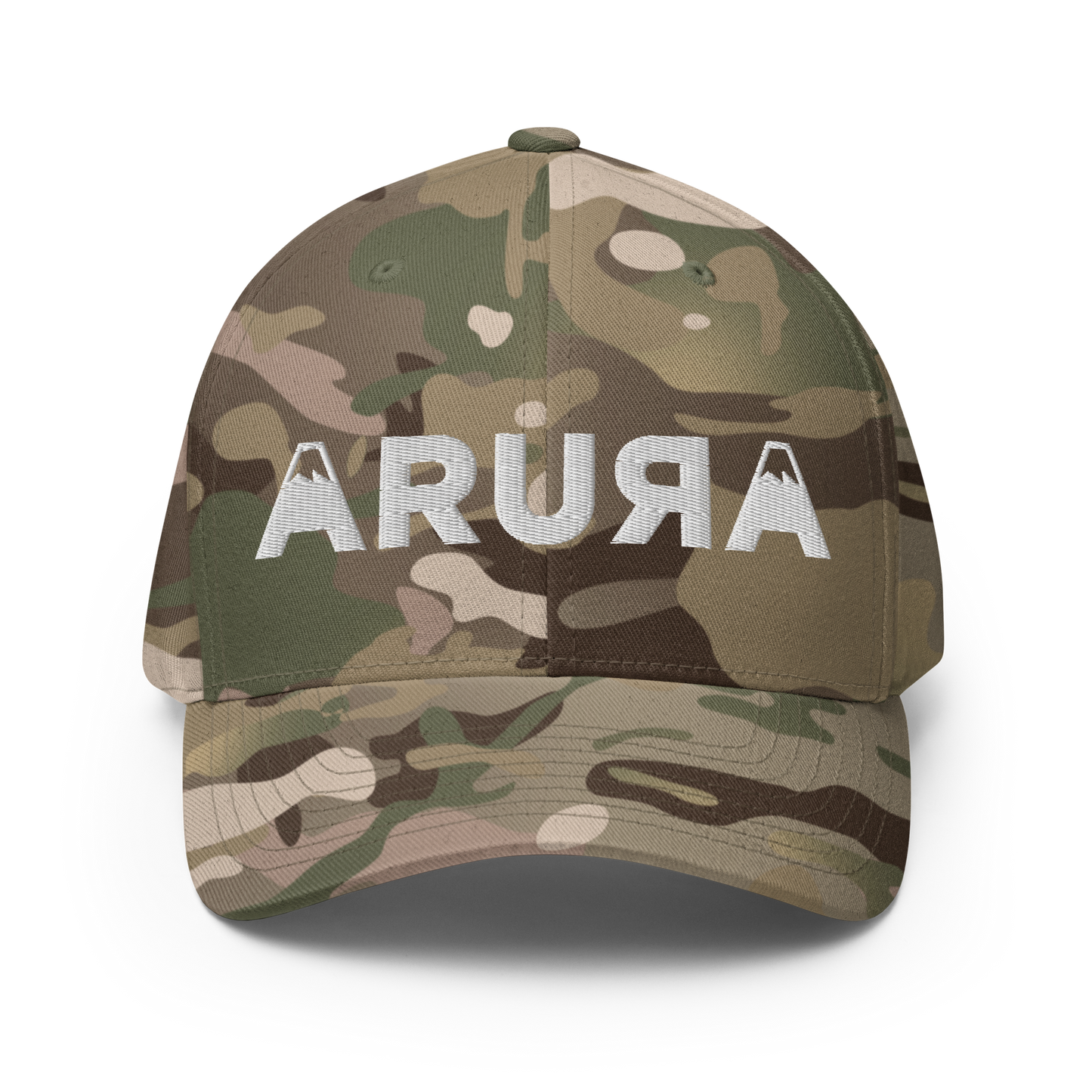 closed back 3D embroidered block logo structured twill cap flexfit 6277