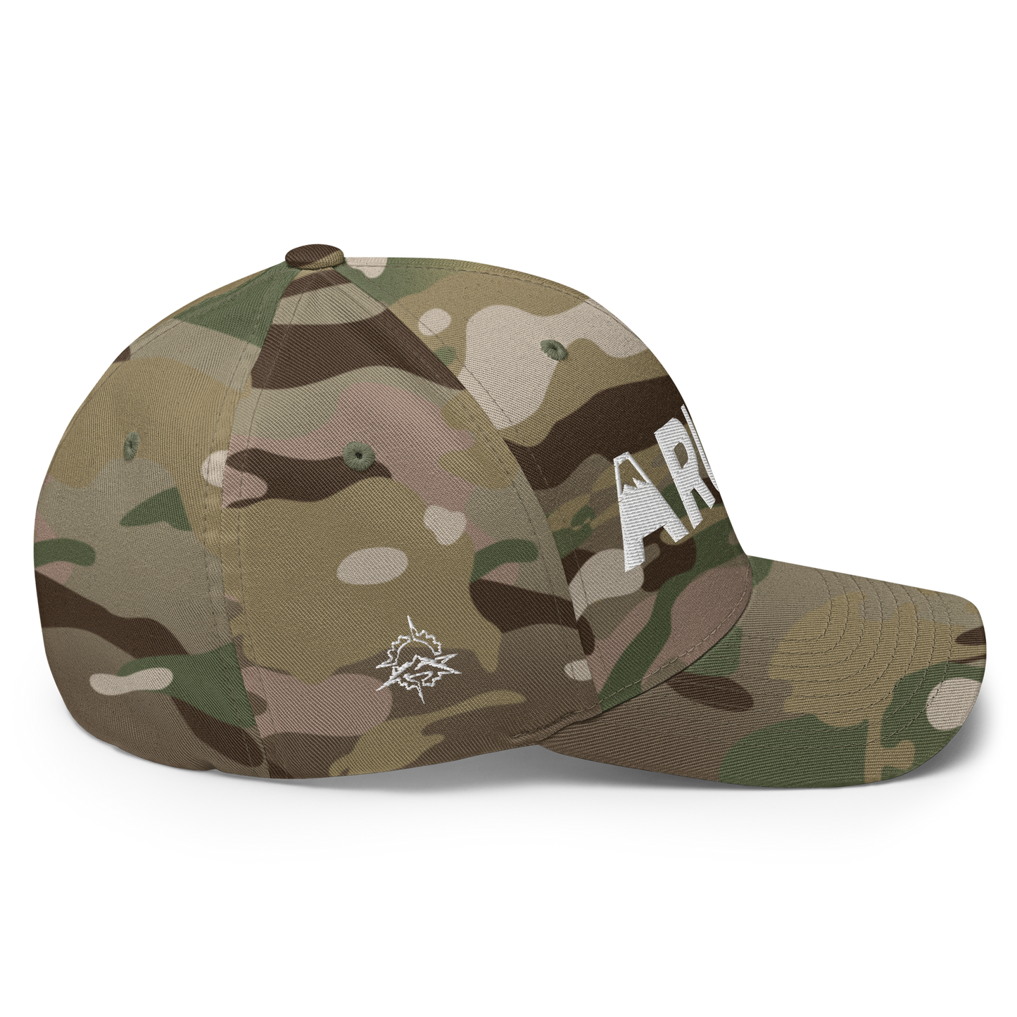 closed back 3D embroidered block logo structured twill cap flexfit 6277