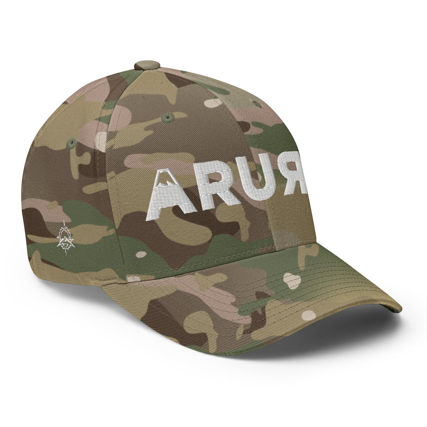 closed back 3D embroidered block logo structured twill cap flexfit 6277