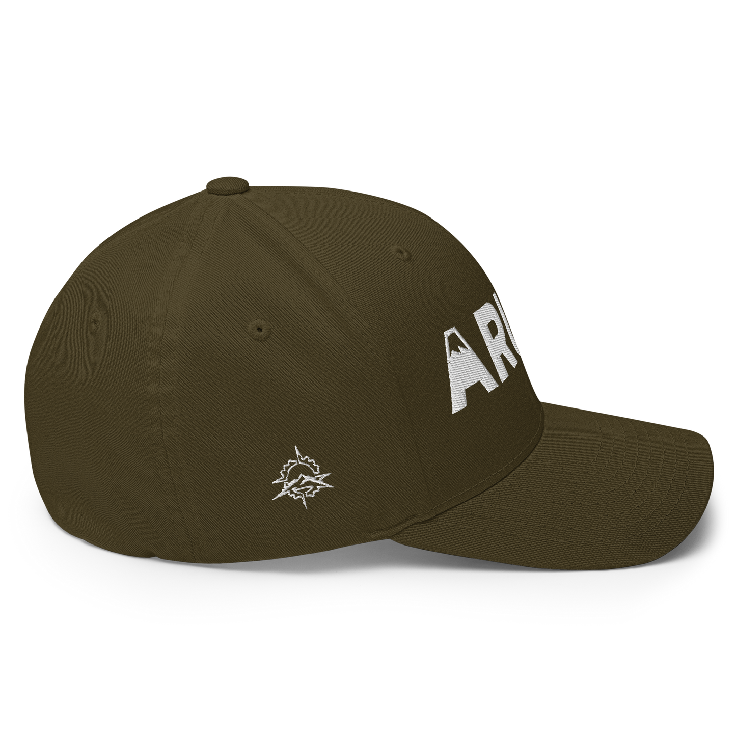 closed back 3D embroidered block logo structured twill cap flexfit 6277