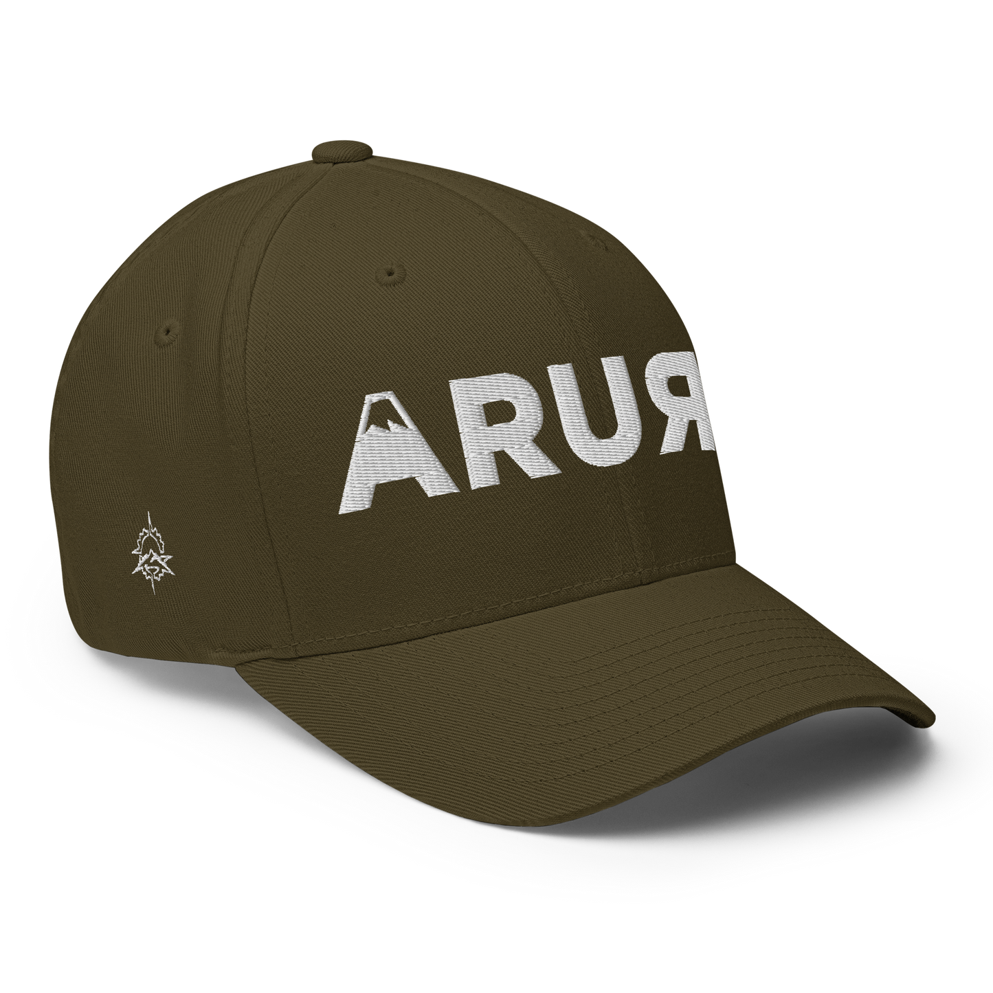 closed back 3D embroidered block logo structured twill cap flexfit 6277
