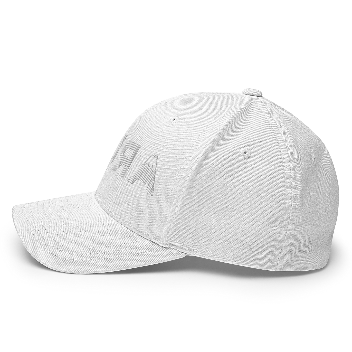 closed back 3D embroidered block logo structured twill cap flexfit 6277