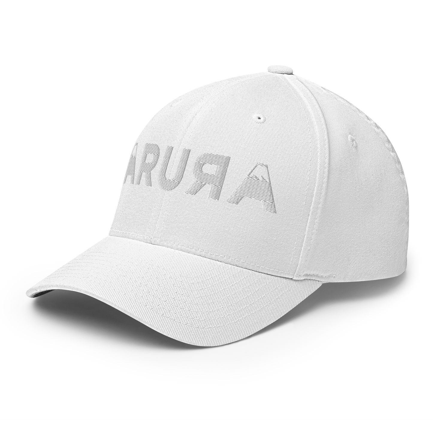 closed back 3D embroidered block logo structured twill cap flexfit 6277