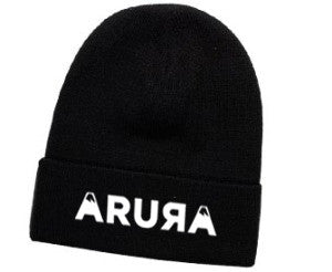 Arura Classic Logo 3D Puff Embroidery Cotton Blend 12" Knit Beanie