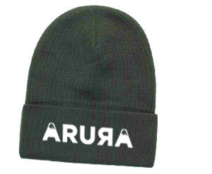 Arura Classic Logo 3D Puff Embroidery Cotton Blend 12" Knit Beanie