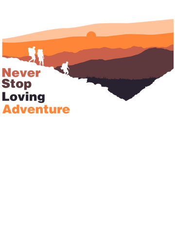 Never Stop Loving Adventure Men's Unisex Tee